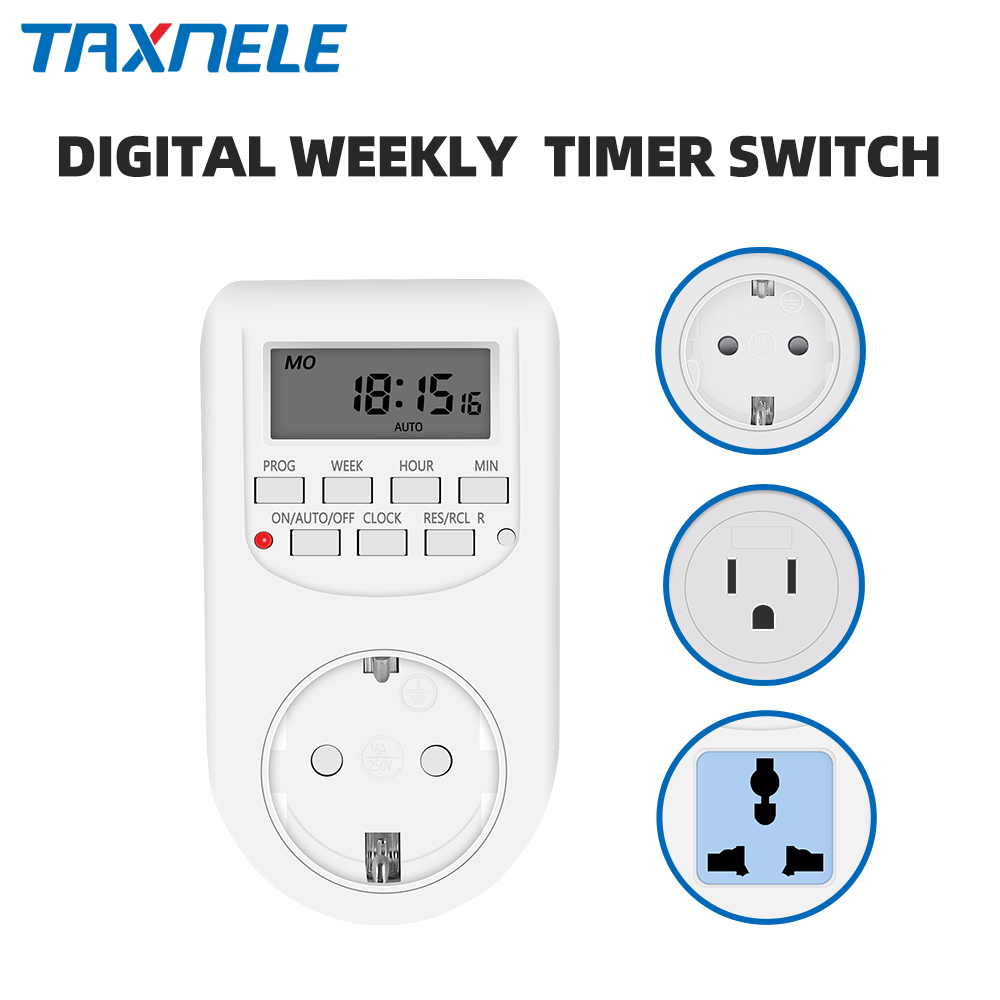 Kitchen Appliances Uk - Digitaler Timer-Schalter, elektronisch, 12/24 Stunden, wöchentlich,