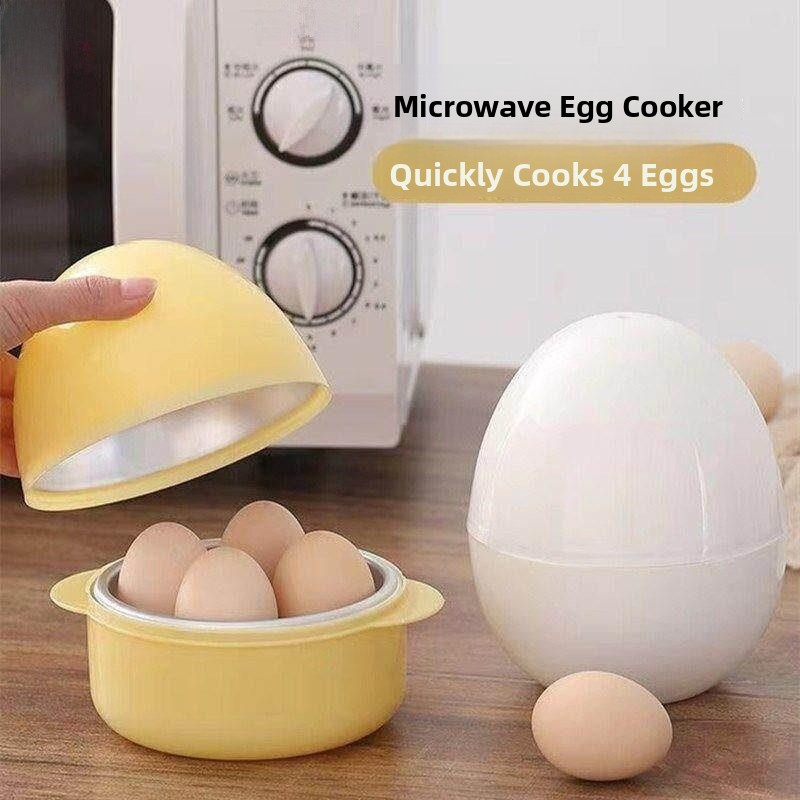 Kitchen Appliances Essentials - Weißer Kleiner Mikrowellen-Eierkocher Unverzichtbares Frühstücksgerät für