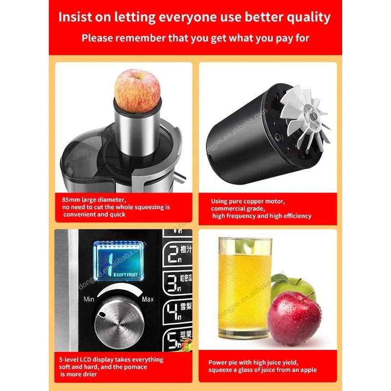Juicer Cold Press Slow - Auf Lager: Big Mouth Kaltpress-Entsafter für