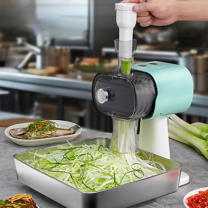Kitchen Appliances Green - Vollautomatischer Grünzwiebelschneider, elektrischer Allesschneider für Frühlingszwiebeln,