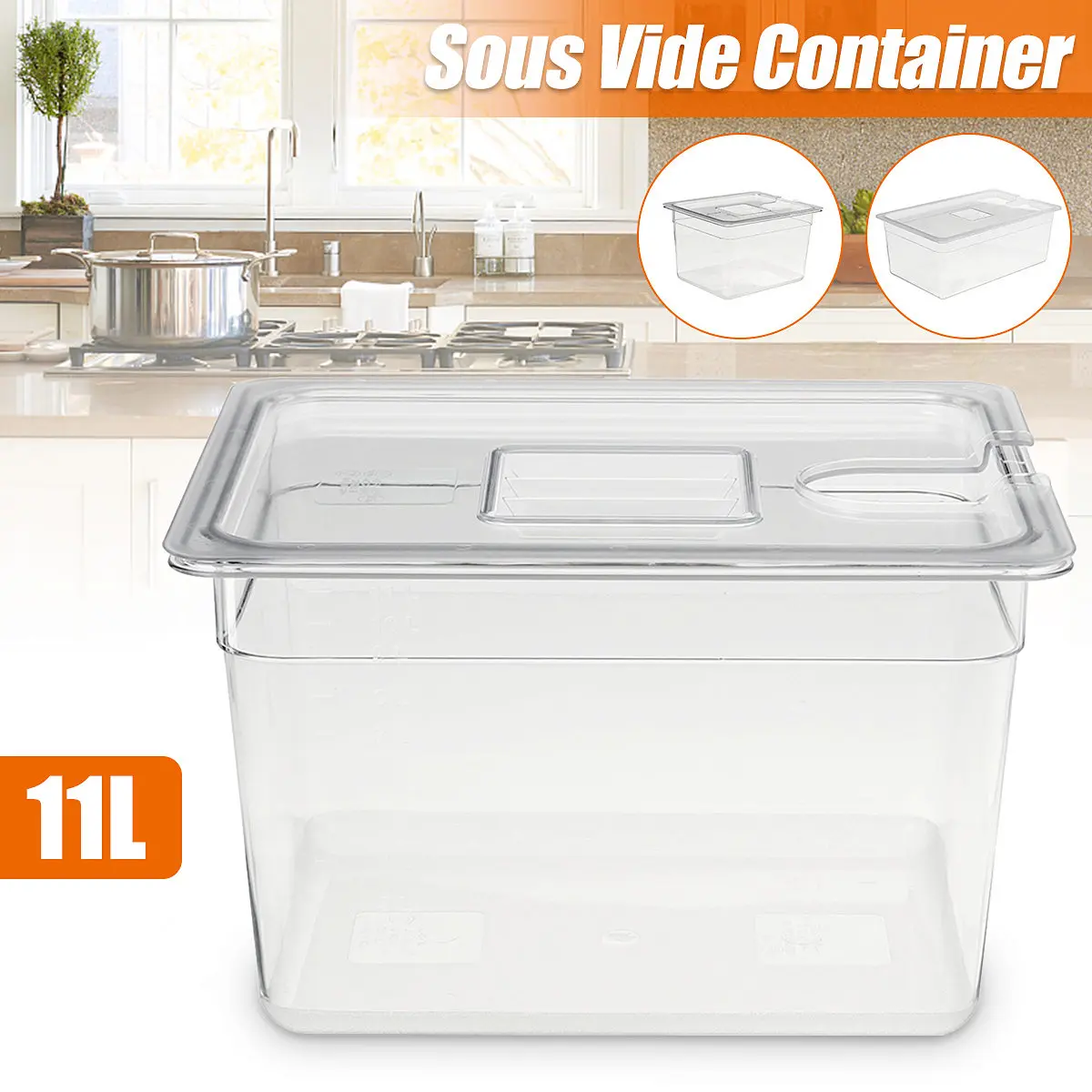 Sous Vide Immersion - 6L 11L Sous-Vide-Behälter Wassertank mit Deckel