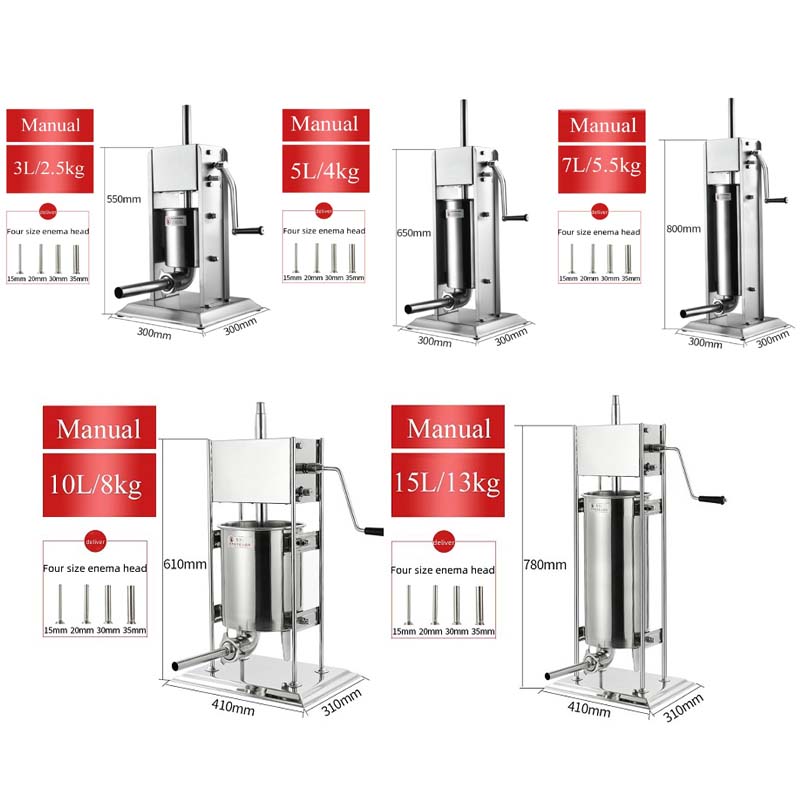 Manuelle Wurstfüllmaschine mit – Kitchen Appliances Commercial Bewertung und Preis